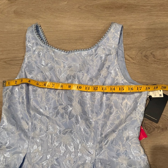 ADRIANNA PAPELL Pearl Trimmed Jacquard Dress - Picture 13 of 16